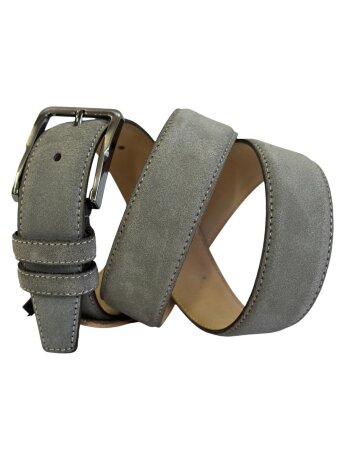 Ремень женский VW 35мм замша сер