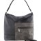 Сумка женская Оливи 1259 черн/сер.замш.сер
