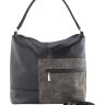 Сумка женская Оливи 1259 черн/сер.замш.сер