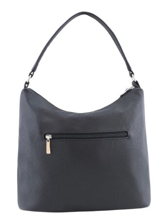 Сумка женская Оливи 1259 черн/сер.замш.сер