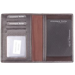 Обложка для паспорта Stampa Brio 112-1485P G Brown LS