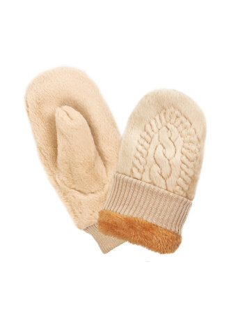 Варежки Снегурочка роз резин/косички 