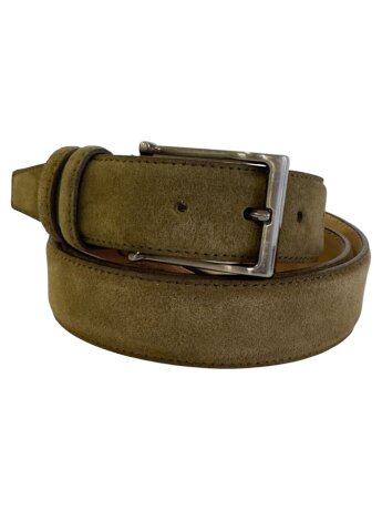 Ремень женский VW 35мм замша оливк