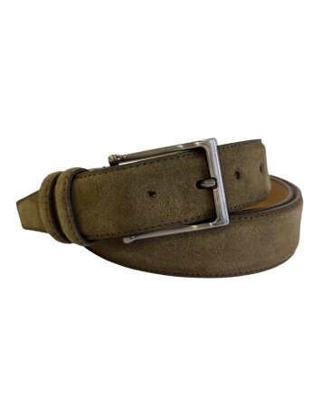 Ремень женский VW 35мм замша оливк