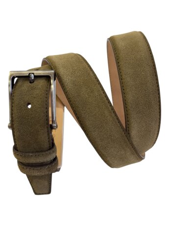 Ремень женский VW 35мм замша оливк