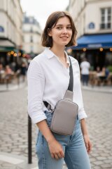 Рюкзак-слинг женский Letizia Forzza LF-1801 grey