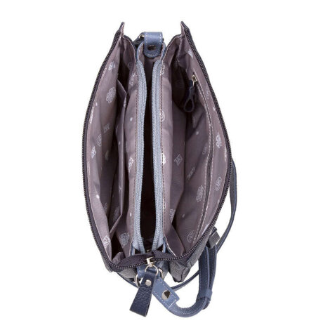 Сумка женская Esse БАРБАРА син/сер-гол.фл 78011