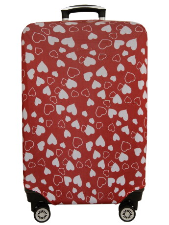 Чехол для чемодана 1023-4 сердца L