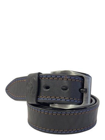 Ремень мужской Remart буйвол строчка син 40мм