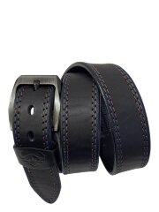 Ремень мужской Remart буйвол строчка син 40мм