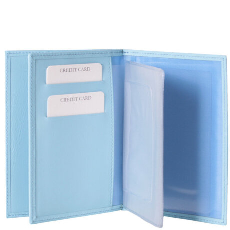 Бумажник водителя 2 в 1 QOPER 0777 l.blue 