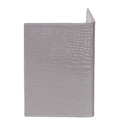 Обложка на паспорт сереб/крок/лак