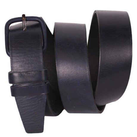 Ремень NS кожан.пряжка 40мм син