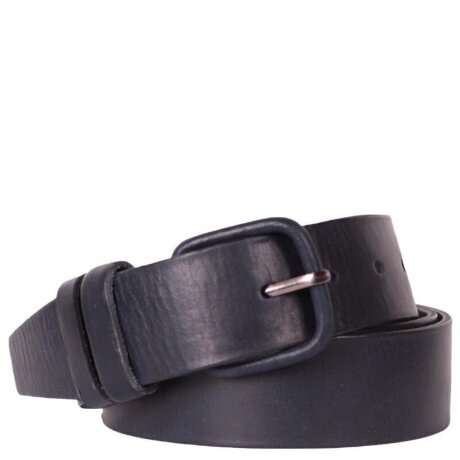 Ремень NS кожан.пряжка 40мм син